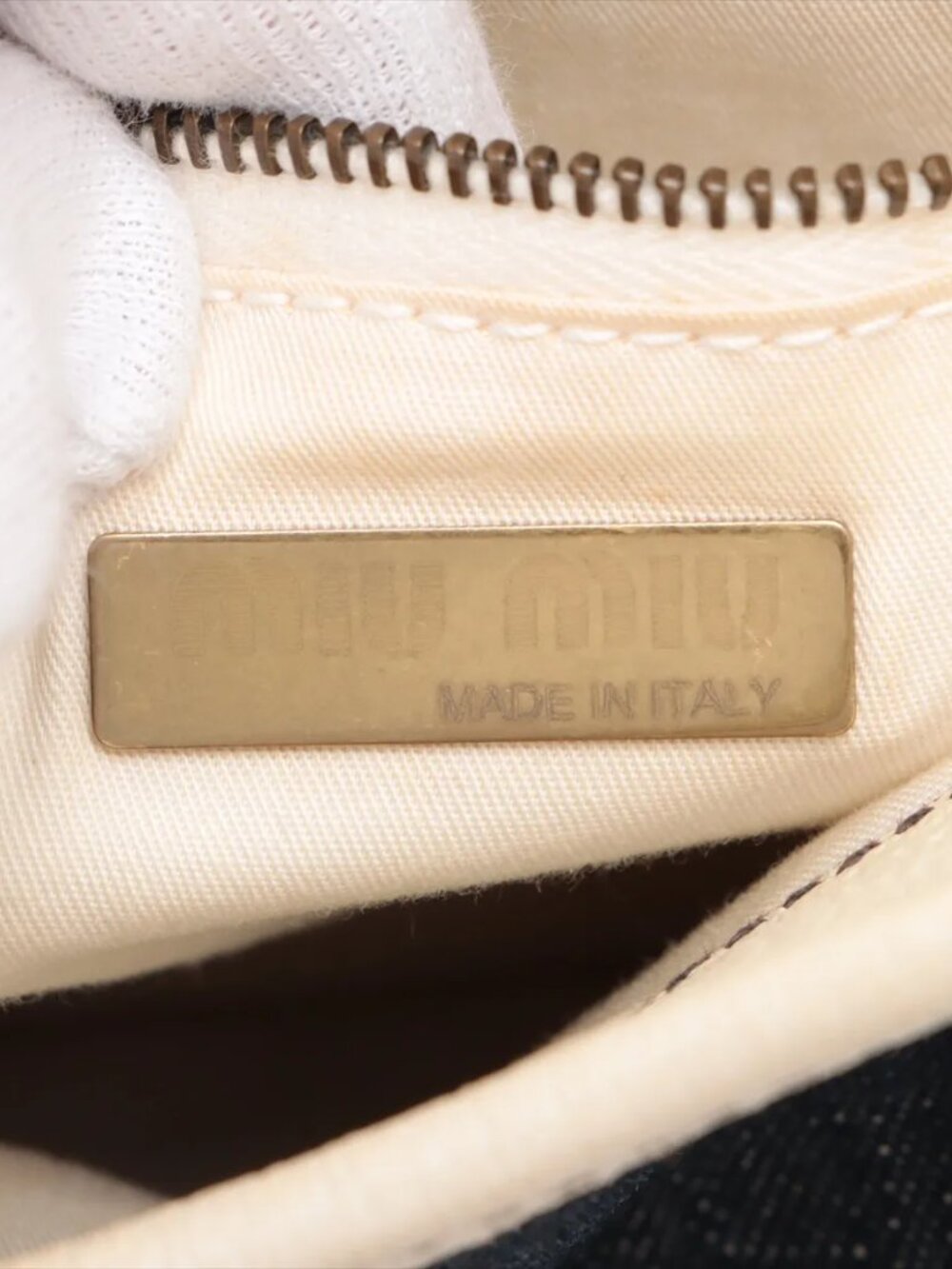 MIU MIU DENIM SHOULDER BAG J17 - Picture 9 of 14